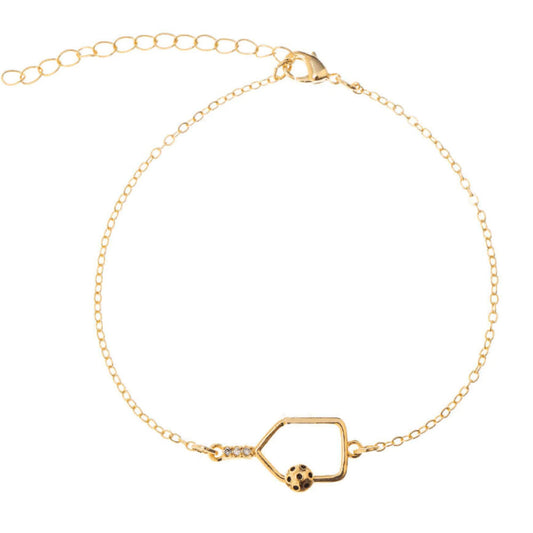 Born to Rally Pickleball Rhinestone Paddle Bracelet - Pickleball Sports Deals