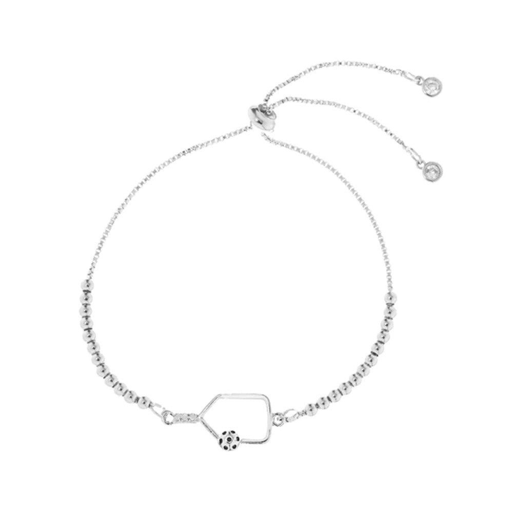 Born to Rally Pickleball Rhinestone Paddle Bracelet - Pickleball Sports Deals