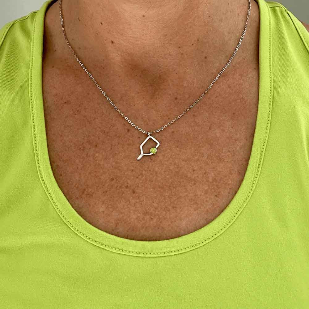Born to Rally Color Pop Pickleball Necklace - Pickleball Sports Recommended