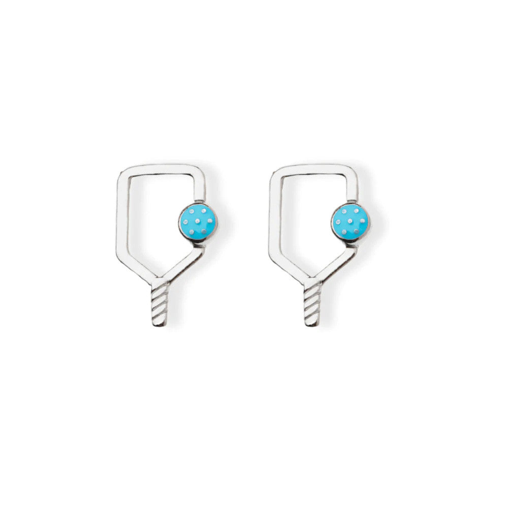 Born to Rally Color Pop Pickleball Paddle Stud Earrings - Pickleball Sports Smart Buy