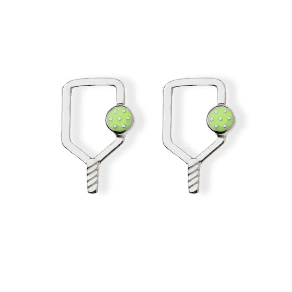 Born to Rally Color Pop Pickleball Paddle Stud Earrings - Pickleball Sports Smart Buy