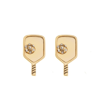 Born to Rally Pickleball Paddle Stud Earrings - Pickleball Sports Smart Buy