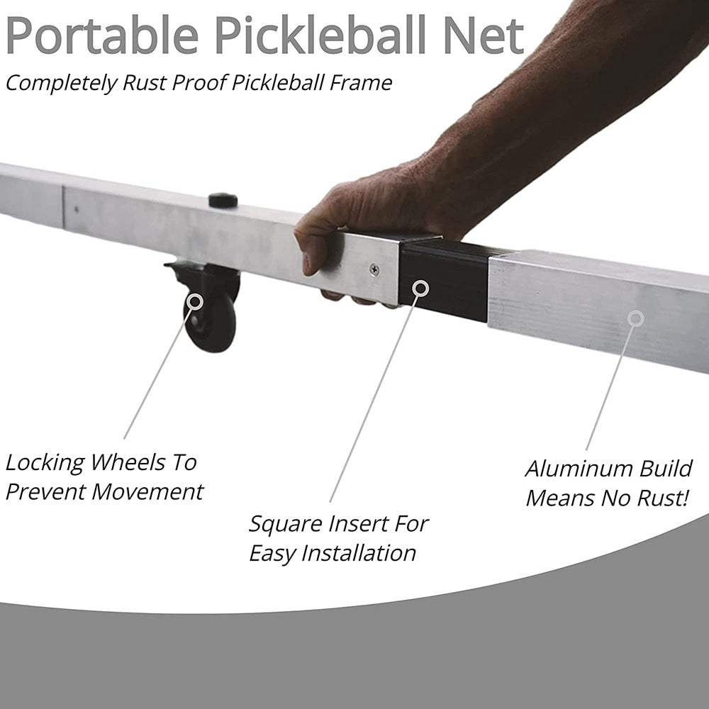 Dominator Rolling Portable Pickleball Net - Pickleball Sports Premium