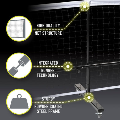 Franklin Portable Pickleball Net System with Wheels - Pickleball Sports Top Pick