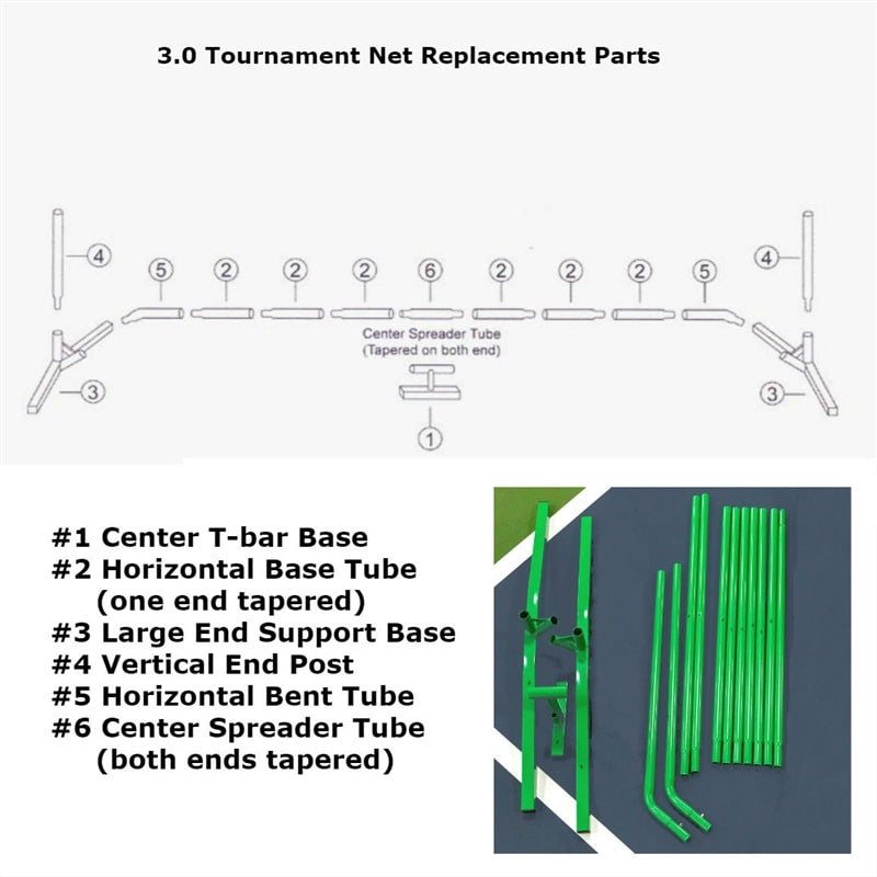 3.0 Tournament Net Replacement Parts - Pickleball Sports Essential