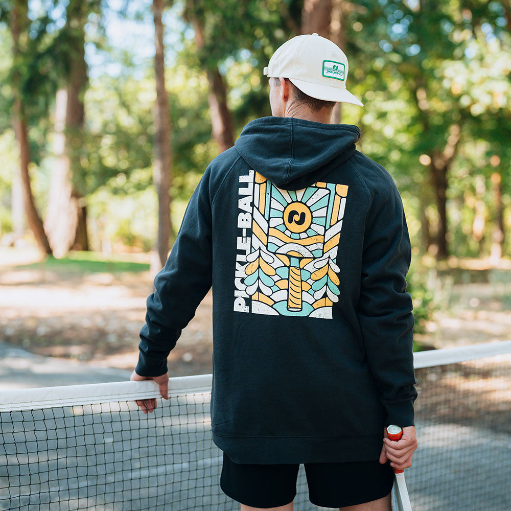 Heritage Pickle-ball Paddle Hooded Sweatshirt - Unisex - Pickleball Sports Best Price