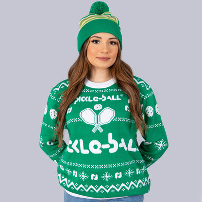 Heritage Pickle-ball Holiday Sweater - Pickleball Sports Classic