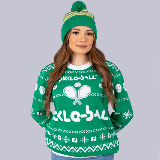 Heritage Pickle-ball Holiday Sweater - Pickleball Sports Classic