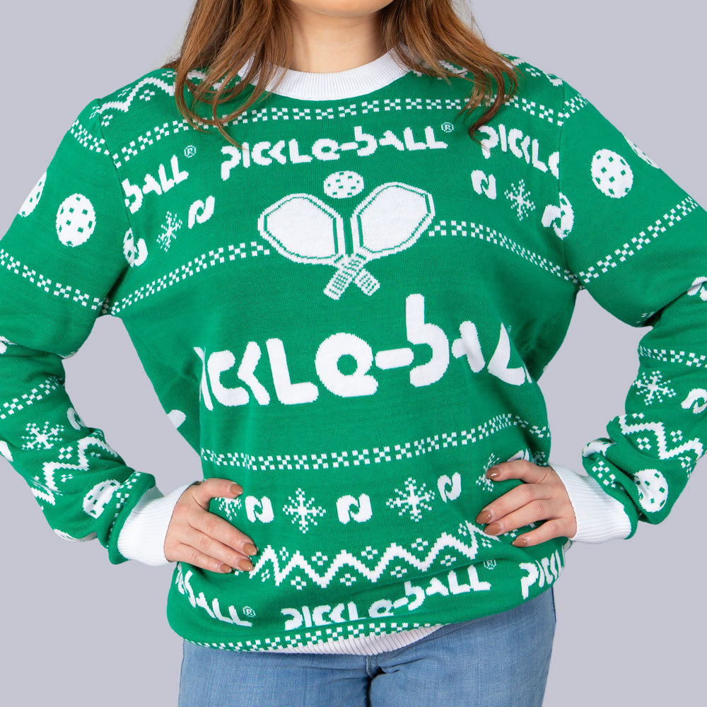 Heritage Pickle-ball Holiday Sweater - Pickleball Sports Classic