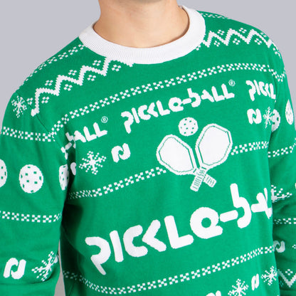 Heritage Pickle-ball Holiday Sweater - Pickleball Sports Classic