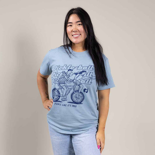 Heritage Pickle-ball Bike Tee - Unisex - Pickleball Sports Premium
