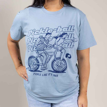 Heritage Pickle-ball Bike Tee - Unisex - Pickleball Sports Premium