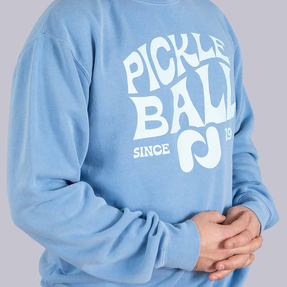 Heritage Pickle-ball Groovy Crew Neck Sweatshirt - Pickleball Sports Recommended