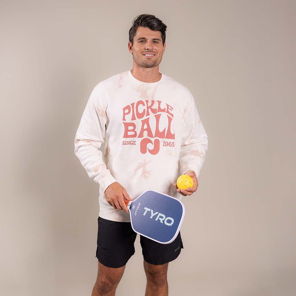 Heritage Pickle-ball Groovy Crew Neck Sweatshirt - Pickleball Sports Recommended