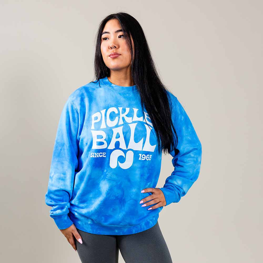 Heritage Pickle-ball Groovy Crew Neck Sweatshirt - Pickleball Sports Recommended