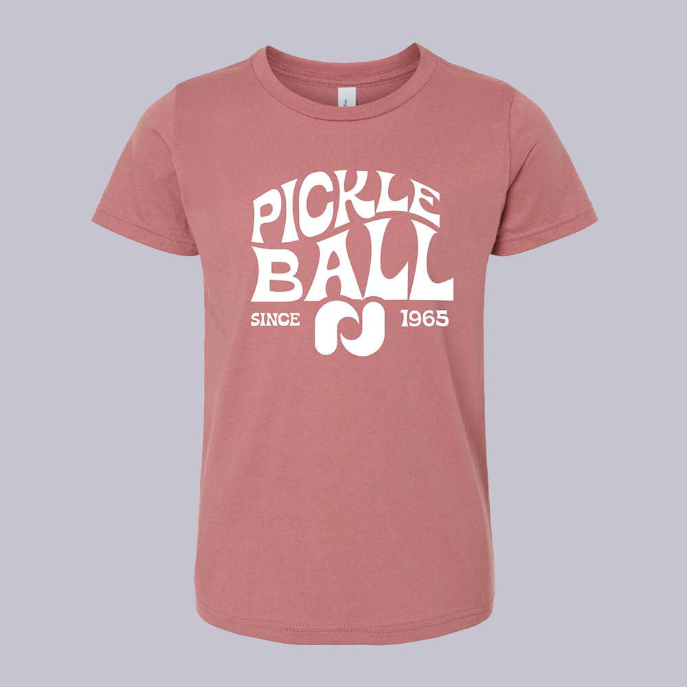 Heritage Pickle-ball Groovy T-Shirt - Youth - Pickleball Sports Trending