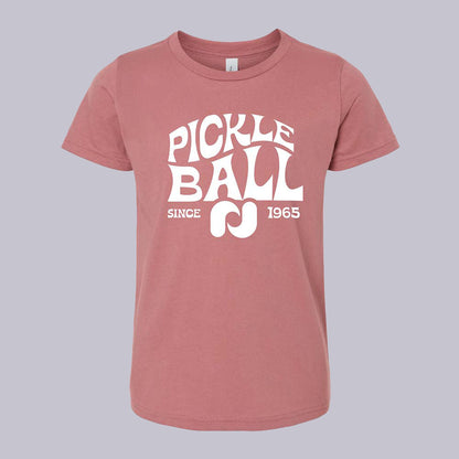 Heritage Pickle-ball Groovy T-Shirt - Youth - Pickleball Sports Trending
