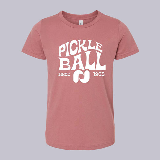 Heritage Pickle-ball Groovy T-Shirt - Youth - Pickleball Sports Trending