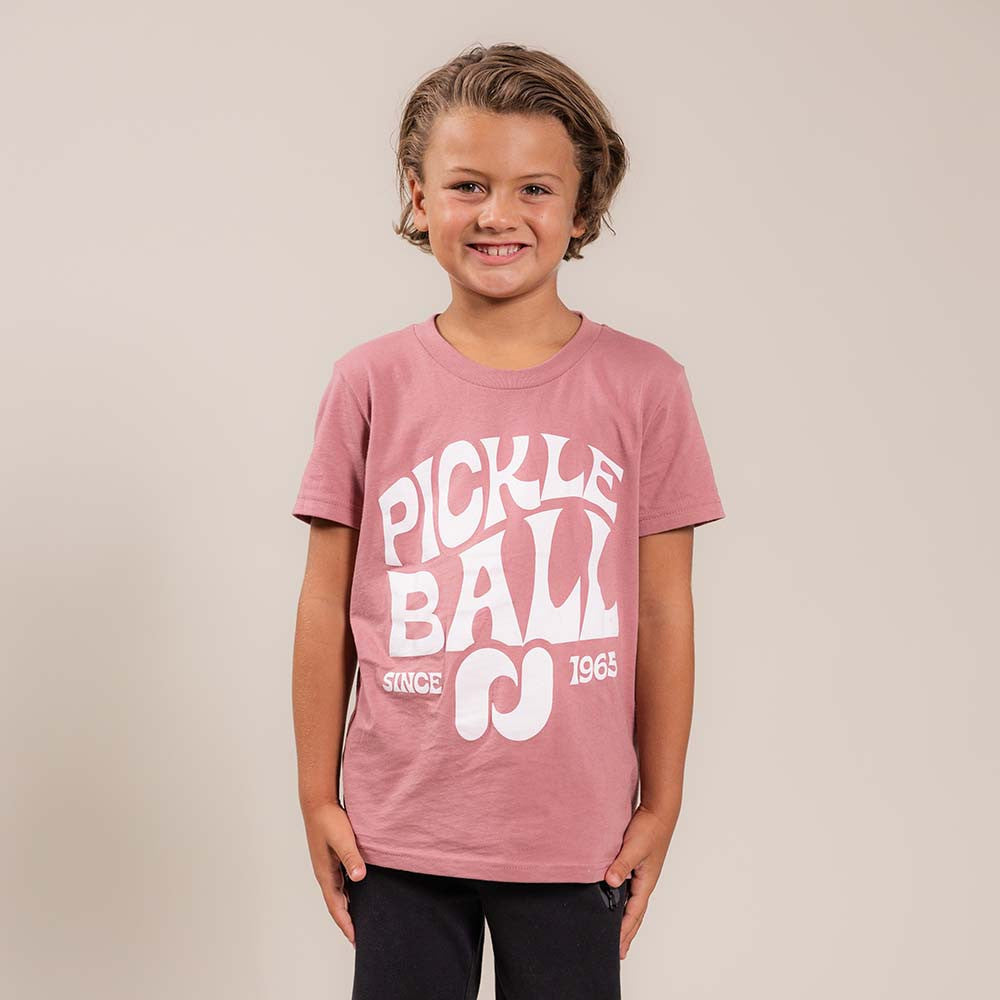 Heritage Pickle-ball Groovy T-Shirt - Youth - Pickleball Sports Trending