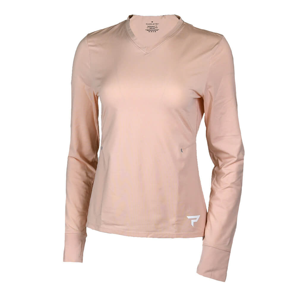 Paddletek Long Sleeve V-Neck Tee - Pickleball Sports Best Seller