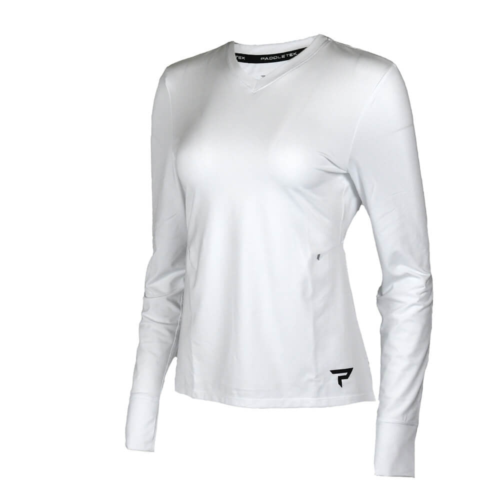 Paddletek Long Sleeve V-Neck Tee - Pickleball Sports Best Seller