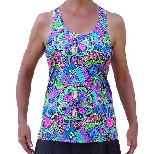 Pickleball Bella  Groovy Racerback Tank - Pickleball Sports Deals