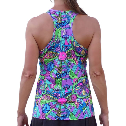 Pickleball Bella  Groovy Racerback Tank - Pickleball Sports Deals