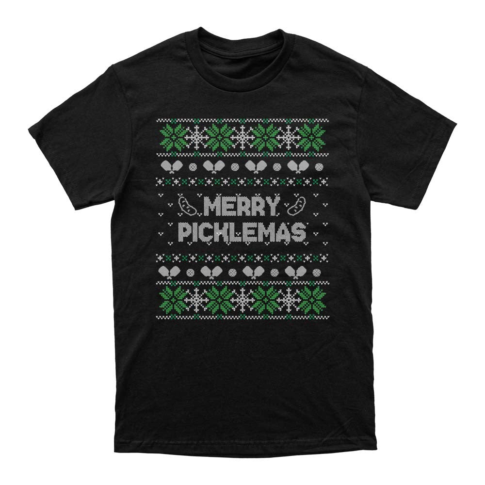 Wallflower Merry Xmas Fairisle T-Shirt - Unisex - Pickleball Sports New