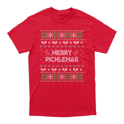 Wallflower Merry Xmas Fairisle T-Shirt - Unisex - Pickleball Sports New