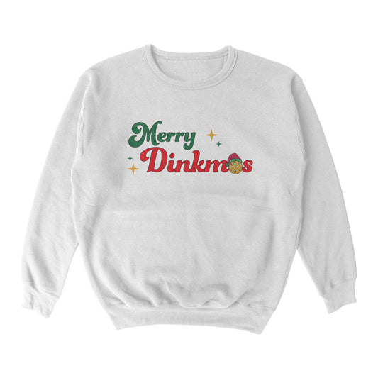 Wallflower Merry Dinkmas Crewneck Sweatshirt - Unisex - Pickleball Sports Customer Favorite