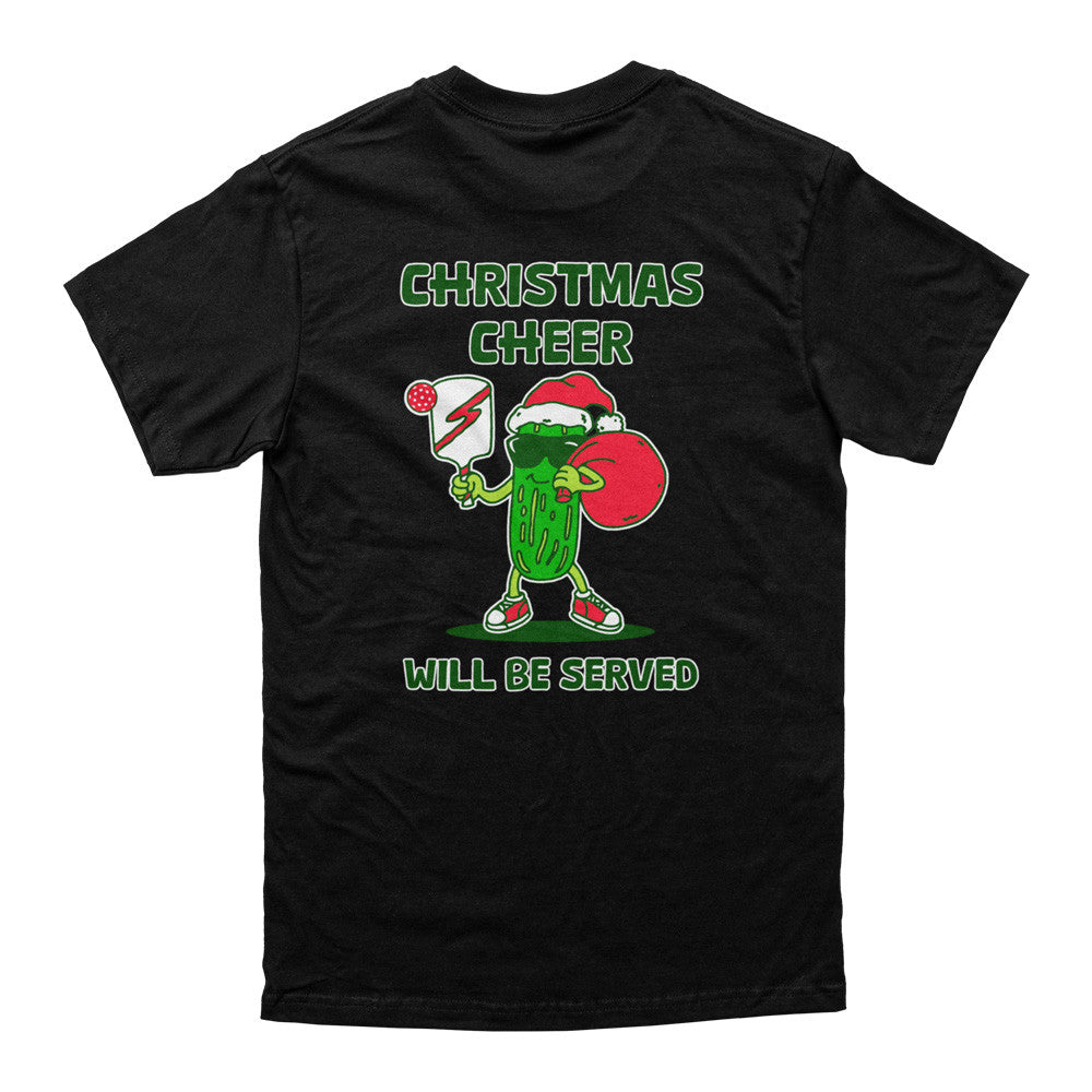 Wallflower Christmas Cheer Served Pickle T-Shirt - Unisex - Pickleball Sports Customer Favorite