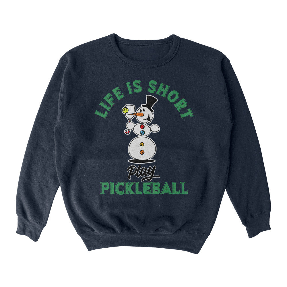 Wallflower Life is Short Melted Snowman Crewneck Sweatshirt - Unisex - Pickleball Sports Trusted