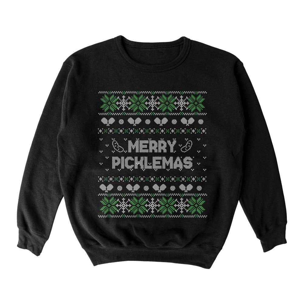 Wallflower Merry Xmas Fairisle Crewneck Sweatshirt - Unisex - Pickleball Sports Essential