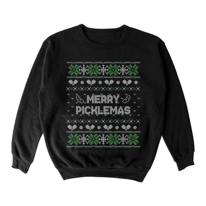 Wallflower Merry Xmas Fairisle Crewneck Sweatshirt - Unisex - Pickleball Sports Essential