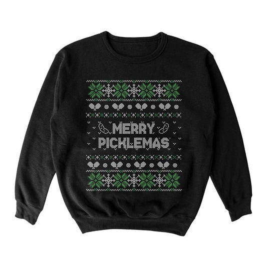 Wallflower Merry Xmas Fairisle Crewneck Sweatshirt - Unisex - Pickleball Sports Essential