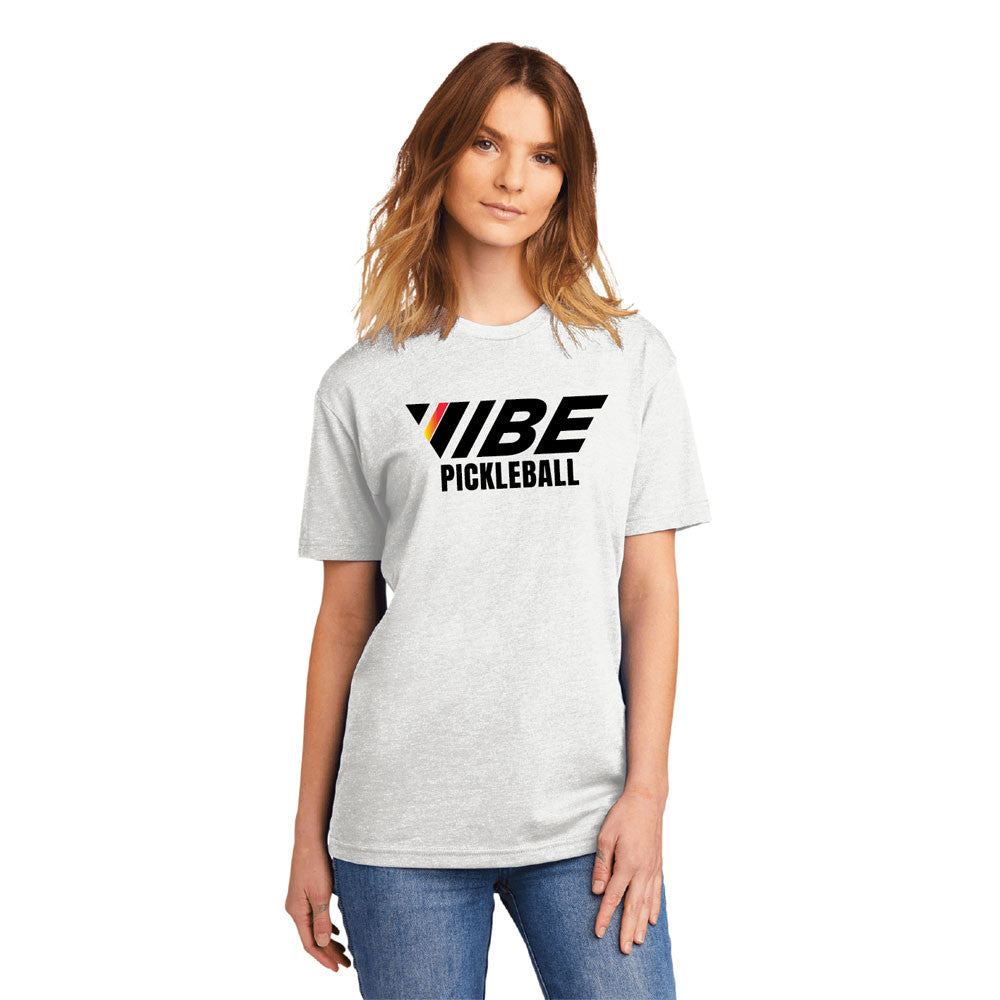 VIBE Pickleball Logo White T-Shirt - Pickleball Sports Sale